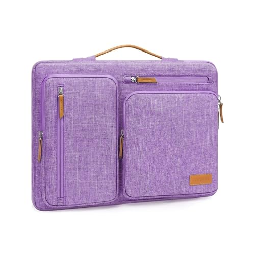 MOSISO 360 Protective Laptop Case 13.3 inch, 13-13.3 inch Laptop Sleeve Compatible with MacBook Air/Pro 13 / Pro 14,HP Dell Acer ASUS,Side Open Carrying Case with 4 Zipper Pockets&Handle, Lilac - color: Lilac, size: 13.3 inch