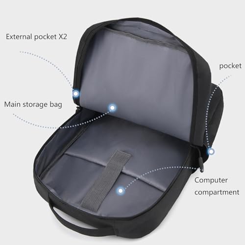 Spacious Business Backpack for Men Large Capacity Laptop Backpack with USB Charging Port for Work and Study