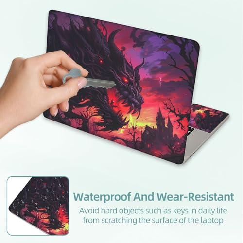 Universal Laptop Skin Decal, 3-Piece Vinyl Protector for 12 13 14 15.6" Notebook, Waterproof Anti-Scratch, Easy Trim & Bubble-Free Finish, Giant Monster - color: Giant Monster