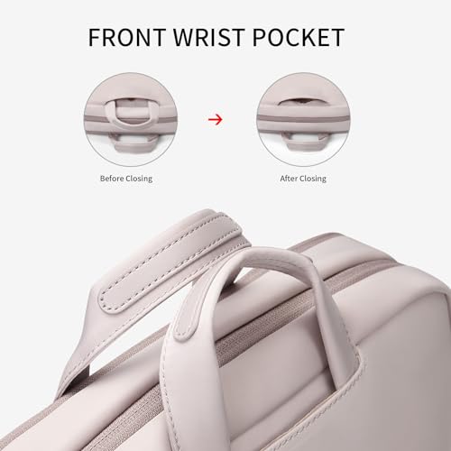 GOLF SUPAGS Travel Laptop Backpack for Women Anti Theft Slim Durable College Bookbag Business Computer Bag Fit 15.6Inch Notebook (Pinkish Grey, 15.6Inch) - color: Pinkish Grey, size: 15.6 Inch