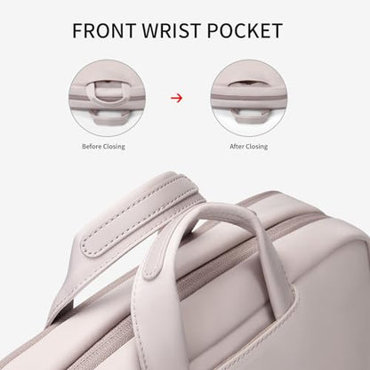 GOLF SUPAGS Travel Laptop Backpack for Women Anti Theft Slim Durable College Bookbag Business Computer Bag Fit 15.6Inch Notebook (Pinkish Grey, 15.6Inch) - color: Pinkish Grey, size: 15.6 Inch