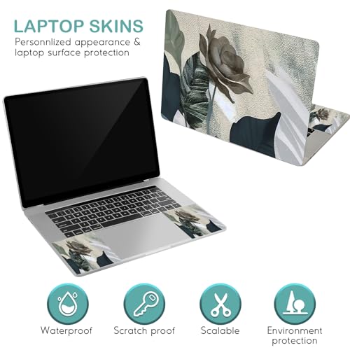 DINKY Laptop Skin Sticker Decal, 12" 13" 13.3" 14" 15" 15.4" 15.6 inch Laptop Universal Reusable Vinyl Skin Stickers Cover Art Decal Notebook PC Personalized Protector-Rose - color: Rose