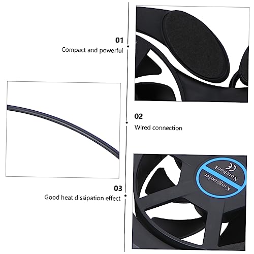 Balacoo Portable Foldable Laptop Cooling Pad with Dual USB Fans Compact Design for Efficient Heat Dissipation and Slip-Resistant Protection for Notebook Use