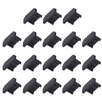 20 PCS Micro USB Port Anti-dust Plugs, Silicone Covers Caps Stoppers, Port Protector for PC Laptop Notebook Computers, Other Devices, 0.26 x 0.09 (LxW) - size: Micro USB/Black/20 PCS