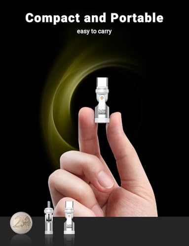 A.S 240W USB C Magnetic Adapter (3Pack), Gen3 USB C 90 Degree Adapter/C Right Angle Adapter/180 Degree USBC Adapters/USBC to USBC Adapters for Phone 16/15, Ma-Book Pro/Pad Series, Samsung (White) - color: White