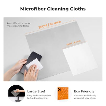 K&F CONCEPT 25 in 1 Camera Cleaning Kit, Full Frame Lens and Sensor Cleaner | 24mm Vac-Sealed Swabs,Lens Pen,60 and 20ML Lens Cleaner,Cloth,Blower,Hard Case, for Canon Nikon Sony DSLR Mirrorless,MK02 - size: 24mm