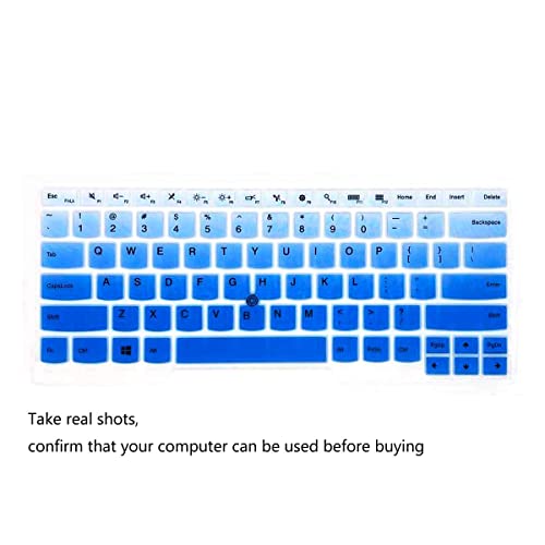 2 Pack Keyboard Cover for Lenovo ThinkPad X1 Carbon 14" 2017-2019 5th/6th/7th, X1 Yoga 2017 Gen, New S2, A475 L460 L470 T460 T460p T460s T470 T470p T470s 14 Inch - color: OmbreBlue+Clear