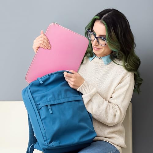 13 Inch Laptop Sleeve Protective Case Soft Cover Computer Compatible with New 13 inch MacBook Air/Pro Model M4 A3240 M3 A3113 M2 A2681(2020-2025), Pink - color: Pink, size: 13 inch