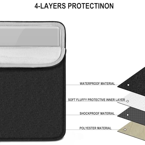 Laptop Sleeve, Traveling Water Resistant Carrying Computer Bag with Pocket, Shockproof Protective Laptop Case Cover Compatible for 15.6 Inch HP, Lenovo, Dell, ASUS, Acer, Notebook, Black - color: Black, size: 15.6 Inch