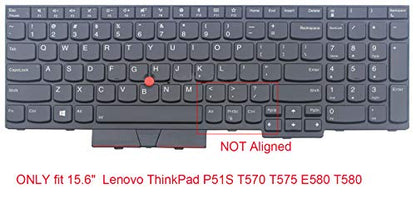YYubao Ultra Thin Clear Keyboard Cover Skin Protector Compatible with 15.6 inch Lenovo ThinkPad P51S T570 T575 E580 T580 Laptop (NOT Compatible for 15.6" ThinkPad P50 P50s P51) - color: Compatible for ThinkPad P51S T570 T575 E580 T580