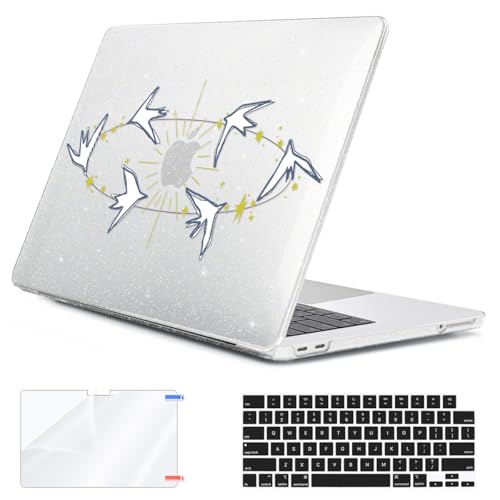 Compatible with MacBook Neo Case 13 inch 2026 Release Model A3404 with A18 Pro Chip, Precision Fit & Anti-Crack Hard Shell Pattern Case & Keyboard Cover& Screen Protector &Webcam Cover, Birds - color: Birds