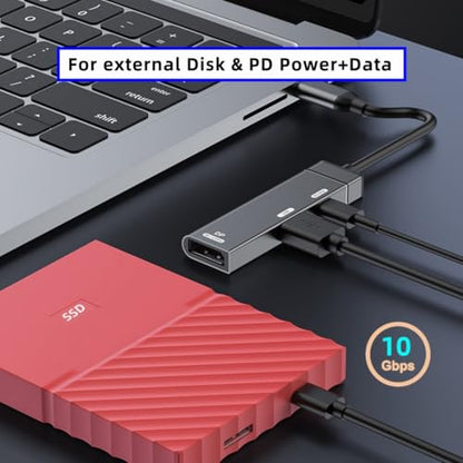 chenyang USB C Hub,3 in 1 USB C to Displayport 4K@120hz/USB 3.0 10Gbps/USB C PD 60W Charging Multi-Port Adapter - style: Displayport PD 60W