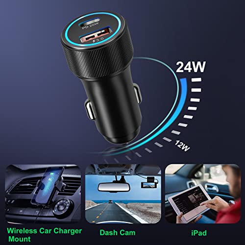 USB C Car Charger 5 Pack, Bangfun 36W Dual Port PD&QC 3.0 Fast Charging 12V USB Car Charger Cigarette Lighter Adapter Plug for iPhone 15 14 13 12 11 Pro Max SE,iPad,Samsung,Pixel(Black) - color: Black