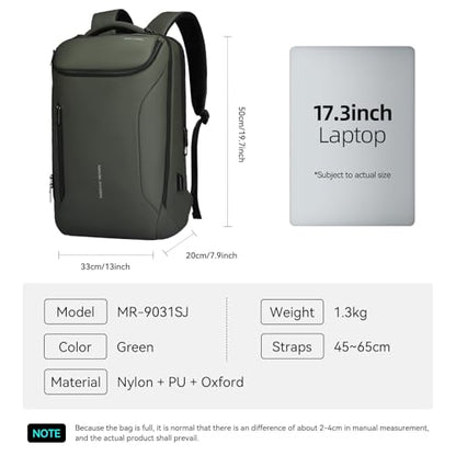 MARK RYDEN Business Backpack for Men, Waterproof High Tech Backpack with Sport Car Shape Design and USB Charging Port, Travel Laptop Backpack Fits 17.3 Inch Notebook | Waterproof Tech Backpack with USB Charging Port, Professional Work Backpack for Travel,