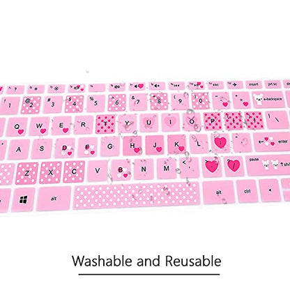 Silicone Keyboard Cover for HP 14" Laptop 2020 2019 2018,Pavilion x360 14M-BA 14M-CD 14M-DH 14-BA 14-BF 14-cm 14-CF 14-DF 14-DK 14-DS 14-DQ Series 14 Inch Protective Skin,Lovely Bears - color: Lovely Bears