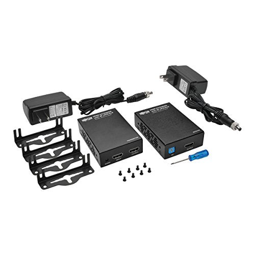 Tripp Lite HDMI over Cat5/Cat6 Active Extender Kit, Transmitter & Receiver with Built-in 3840x2160 4K x 2K @ 24/30Hz Upscaler, 125ft (B126-1A1-SC4K) - style: HDMI + 4K Scaler