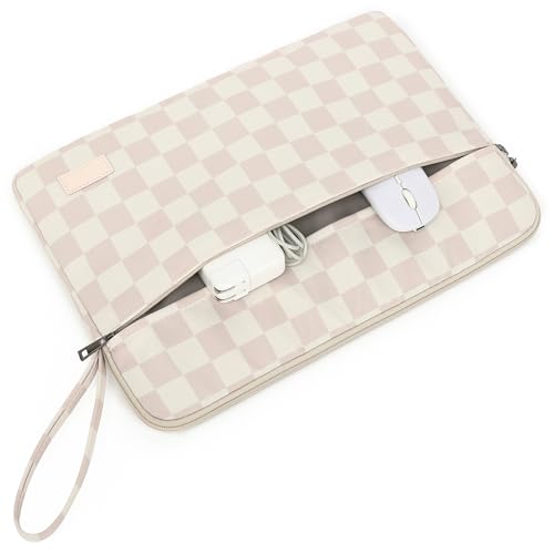 Laptop Sleeve 14 inch 14.0 inch Laptop case Bag (Khaki Checkered, 14 inch) - color: Khaki Checkered, size: 14 inch