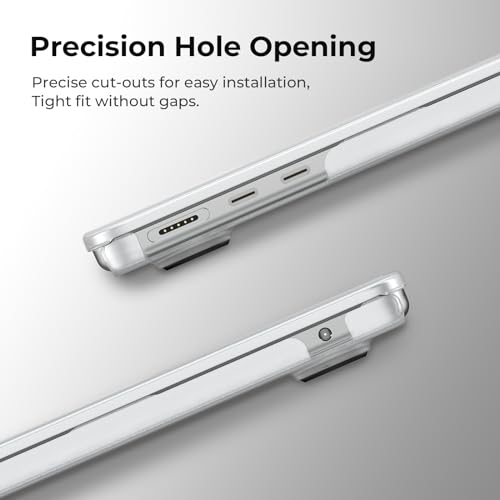 BlueSwan Flexible Case for MacBook Air 13 inch, M5 M4 M3 M2 2026-2022 | Anti-Scratch Protective Laptop Cover with Grippy Matte Texture, Seamless Fit and Lightweiht, Frosted White - color: Frosted White, size: Air 13.6-inch (2026-2022)