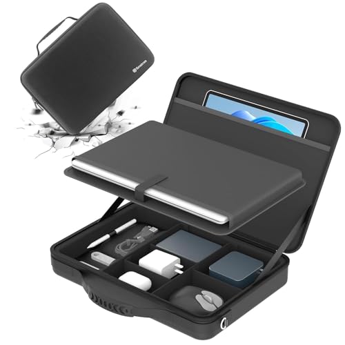 Smatree MobileBase Laptop Shoulder Case with Stand for 15-16 inch Lenovo Yoga Slim 7 Pro Gen 6/7i Aura Edition, for ThinkBook 15 Gen 4, for Lenovo V15/3i Chromebook/LOQ Essential Gen9 (A485S) - color: Black for Lenovo, size: for 15-16inch Yoga Slim/LOQ