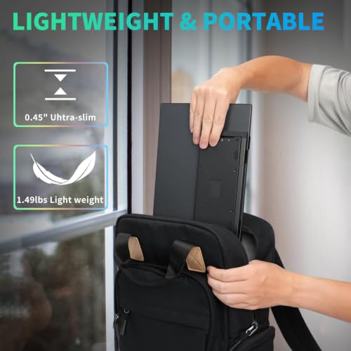Portable Touchscreen Monitor, 14 Inch, 1080P IPS Display, Zero Frame, USB-C and HDMI, for Laptop, PC, Mac, PS, Xbox, Nintendo Switch - size: 14.0 Inch(Touchscreen)