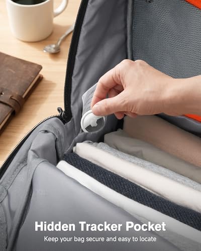 Tolaccea 30L Travel Laptop Backpack TSA Carry-On for Business Trips Commute | 100% RPET Recycled Fabric | EVA-cushioned Laptop Protection | TSA 180° Lay-flat Opening | Reinforced Stability Base Panel - color: Light Gray