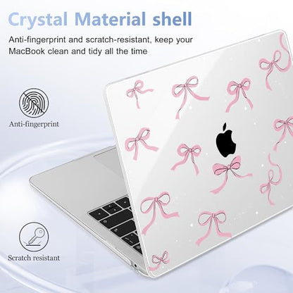 May Chen Compatible with MacBook Air 13 inch Case 2022 2021, 2020-2018 Release Model: M1 A2337 A2179 A1932, Plastic Hard Shell Case Cover for Mabook Air 13 inch with Retina Dispaly, Star Bow - color: Star Bow