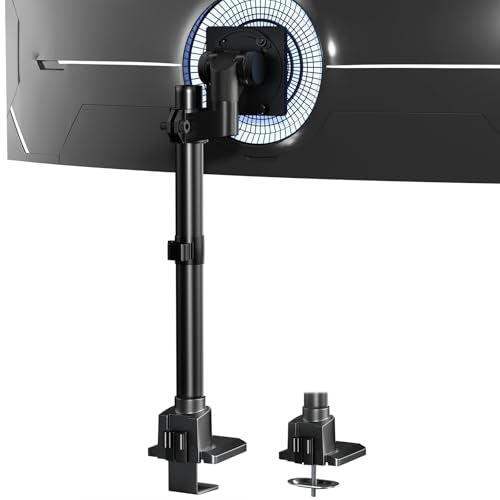 Monitor-Arm Ultrawide Heavy Duty 24-57'' - Aluminum Single Monitor Mount Holds up to 59.4lbs, Adjustable Desk Mount Stand, VESA 75/100 mm, Black - size: Standard