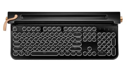 FINEDAY Keyboard 2.0 Plus, 2.4G Wireless & Bluetooth, 104 Keys, Blue Switch, 5000mAh, Retro Mechanical Keyboard for PC/Mac/Phone (English Keycaps) - style: English Keycaps
