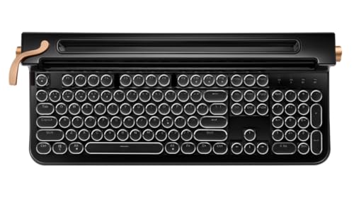 FINEDAY Keyboard 2.0 Plus, 2.4G Wireless & Bluetooth, 104 Keys, Blue Switch, 5000mAh, Retro Mechanical Keyboard for PC/Mac/Phone (English Keycaps) - style: English Keycaps