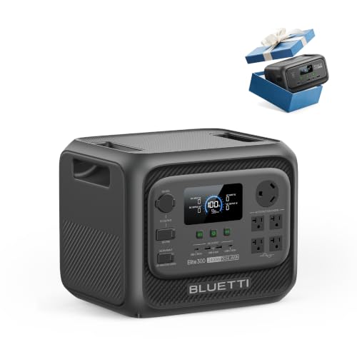 BLUETTI Elite 300 with Elite 10 Portable Power Station 3014.4Wh 2400W LFP | 4800W Surge, Smallest 3kWh, 10ms UPS, 78 Min 0-80% Fast Charging, TT-30 RV Ports, for Camping, Emergency, Outage, Road Trip - style: BLUETTI Elite 300+Elite 10 Solar Generator