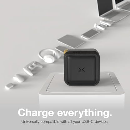 NOCO XGrid X65 65W USB-C GaN Wall Charger Block with Power Delivery | Dual USB-C Port, PD 3.0, QC 4.0+ & PPS Fast Charging, Foldable Compact Design, Charges All USB-C Devices, UL Certified