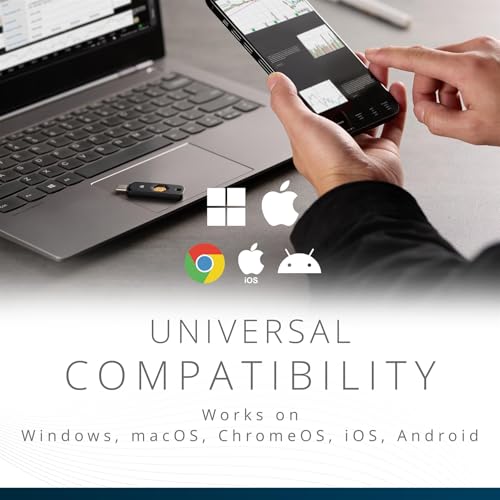 Kensington VeriMark NFC+ USB‑C Security Key, FIDO2/WebAuthn Hardware Authenticator for Passwordless Login, Works with Windows, macOS & Chrome OS, K64739WW | FIDO2/WebAuthn hardware authenticator, passwordless login, NFC and USB-C, works with Windows, macO