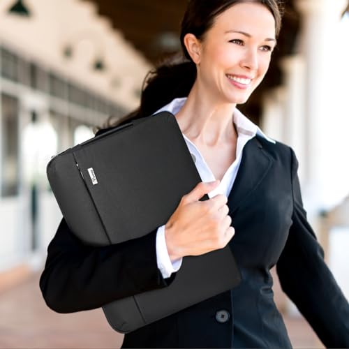 Voova Laptop Sleeve Case 13 13.6 Inch with Handle, 360°Protective Waterproof Slim Computer Bag Cover Compatible with MacBook Air 13 M1/M2/M3/M4 2020-2024, MacBook Pro 13, IPad Air/Pro 13, Black - color: Black, size: 12.6-13.6 Inch