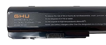 GHU New Battery 77 WH Replacement 480385-001 486766-001 GA08 HSTNN-OB75 464058-251 464059-121 464059-141 516355-001 516916-001 HSTNN-C50C HSTNN-DB74