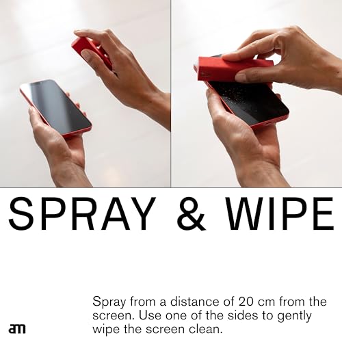 am Mist Screen Cleaner Spray with Microfiber Cloth – Alcohol-Free, Green | Mist screen cleaner with integrated microfiber cloth for phones, tablets, laptops, TVs and car displays. - color: Green, size: 0.35 Fl Oz (Pack of 3)
