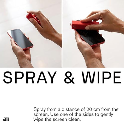 am Mist Screen Cleaner Spray with Microfiber Cloth – Alcohol-Free, Green | Mist screen cleaner with integrated microfiber cloth for phones, tablets, laptops, TVs and car displays. - color: Green, size: 0.35 Fl Oz (Pack of 3)