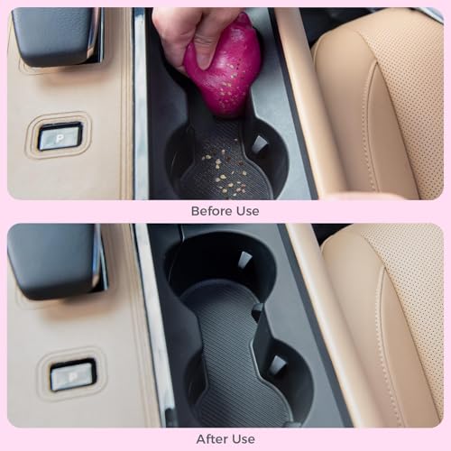 ASFSKY Keyboard Cleaner Universal Cleaning Gel Dust Cleaning Putty Red | For PC, Tablet, Laptop Keyboard, Camera and Car Vents, 160g Rose - color: Rose Red