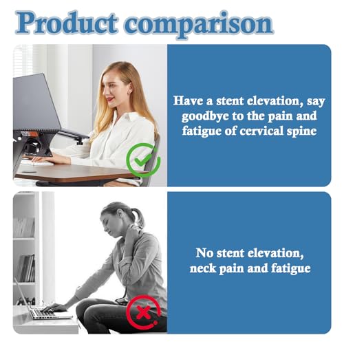 Laptop Stand Arm Mount Tray – Adjustable Ergonomic Desk Accessory, VESA-Compatible with Display Arms, Fits Laptops Up to 12lbs, Anti-Slip, Black