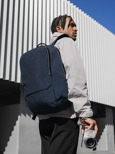 ALPAKA Elements Backpack Pro 24L Laptop Backpack Moonlight Blue | Fits 16-inch Laptop with Dual Bottle Pockets, Weather-Resistant Fabric Axoflux 400D, Travel Backpack for Men Work College - color: Moonlight Blue