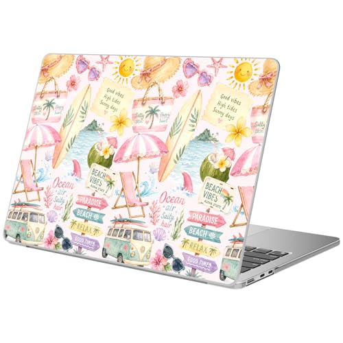 Compatible with MacBook Neo 13 inch Case 2026 Cute Sea Beach Bus | Release Model A3404 with A18 Pro Chip | Vacation Protective Hard Shell Matte Cover for MacBook Neo 13'' - color: Beach B, size: MacBook Neo 13 inch