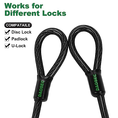 22ft x 3/8" Heavy Duty Cut-Proof Security Cable, Kayaking & Outdoor Equipment - size: 22FT