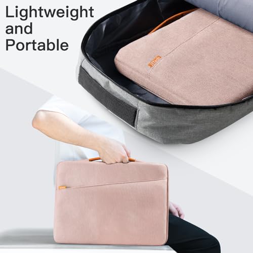 JETech Laptop Sleeve for MacBook Neo (A18 Pro), 13-14Inch MacBook Air/Pro (M1-M5, 2020-2026), Waterproof Bag with Portable Handle and Pocket, Compatible with 13-13.6 Inch Notebook (Rose Gold) | For MacBook Neo A18 Pro, 13-14 inch MacBook Air/Pro (M5-M1, 2