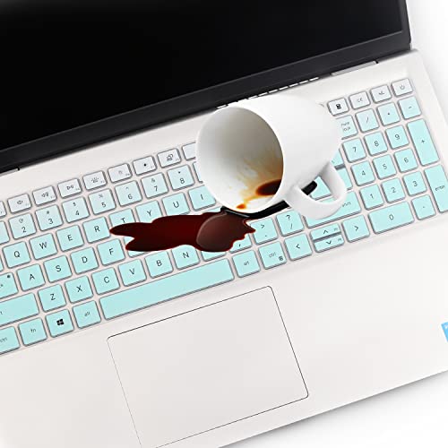 Keyboard Cover for 2026 2025 Dell 15 Laptop DC15250 DC15255 15.6" Dell Inspiron 15 3510 3511 3515 3525 3530 3535 5510 5515 5518 7510 15.6", Vostro 3510 3520 3530 5510 5515 15.6, Inspiron 7610 - color: MintGreen