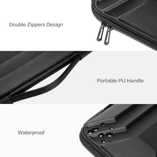 MOSISO 13-14 inch Laptop Hard Case, Waterproof Shockproof Laptop Sleeve Compatible with MacBook Neo 13/Air 13.3 13.6/Pro 13/14,HP Dell ASUS Lenovo,Symmetrical Trapezoid EVA Laptop Sleeve,Black - color: Black, size: 13.3 inch