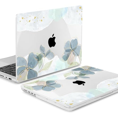 Mektron Case for M5 MacBook Pro 14 inch 2026 Model A3427 A3426 Fit 2025-2021 Model A3434 A3112 M4 A3112 A3401 A3185 M3 A2918 A2992 M2 A2779 M1 A2442 Pro/Max Cover for MacBook Pro 14", Flower C006 - color: Flower C006