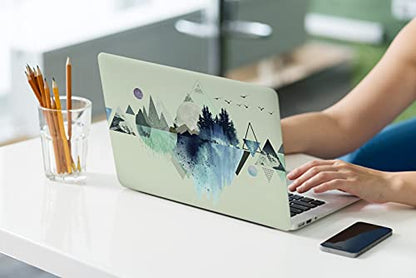 LanBaiLan MacBook Air 13-inch 2020 Retina Display Touch ID Case, Black, Rubber Coated Plastic - color: Geometric pattern