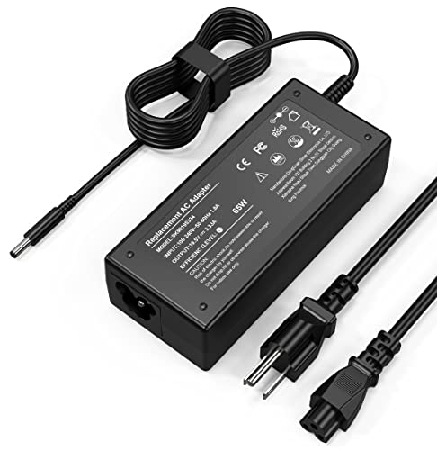 65W 45W AC Adapter Charger for Dell Laptop Charger, inspiron 11 13 14 15 17 3000 5000 7000 Series 15 3558 5559 5558 5755 5568 5565 7560 laptops Round Connects Chargers 4.5mm Tip - color: black1