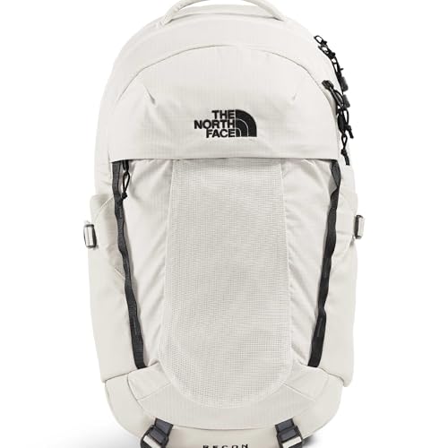 The North Face Women's Recon Everyday Laptop Backpack - Commuter Travel Bag, 18" Laptop Sleeve, Water-Repellent, White Dune/TNF Black, One Size - color: White Dune/Tnf Black, size: One Size
