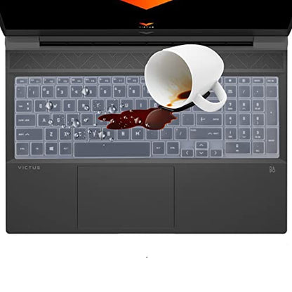 Keyboard Cover for 2026-2023 HP Victus 15 Gaming Laptop 15z-fb300 15t-fa200 15-fa2082wm 15-fb3001nr 15-fa2013dx 15-fa0033dx 15-fb3093dx 15-fb2063dx 15-fb2082wm 15-fb2063dx 15-fa1082wm 15-fb3025nr - color: Clear