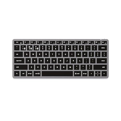 Satechi Slim X1 Bluetooth Backlit Keyboard for Mac, Illuminated Keys & Multi-Device Sync, for MacBook Air/Pro/Neo, iPad Air/Pro, iPad mini, Mac mini, iMac - Space Gray - color: Space Gray, size: X1
